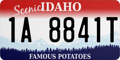 ID license plate 1A8841T