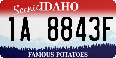 ID license plate 1A8843F