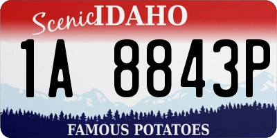 ID license plate 1A8843P