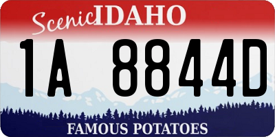 ID license plate 1A8844D