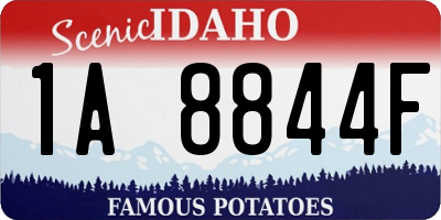 ID license plate 1A8844F