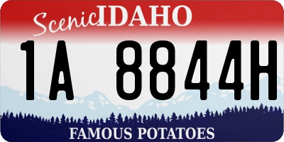 ID license plate 1A8844H
