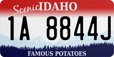 ID license plate 1A8844J