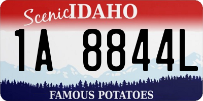 ID license plate 1A8844L