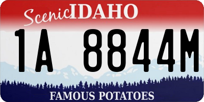 ID license plate 1A8844M