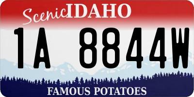 ID license plate 1A8844W