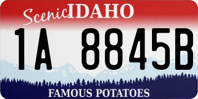 ID license plate 1A8845B