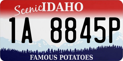 ID license plate 1A8845P