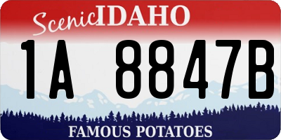 ID license plate 1A8847B