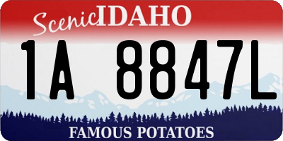 ID license plate 1A8847L