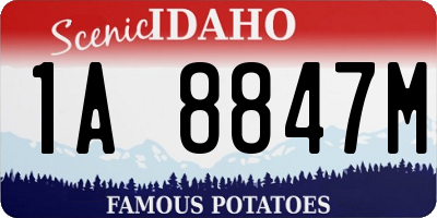 ID license plate 1A8847M
