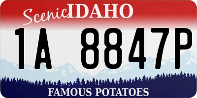 ID license plate 1A8847P