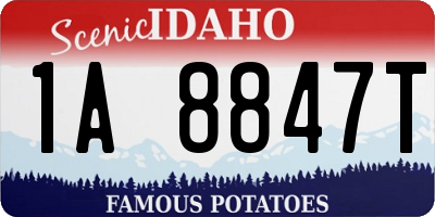 ID license plate 1A8847T