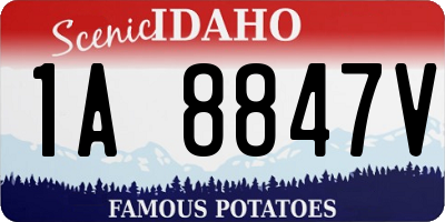 ID license plate 1A8847V