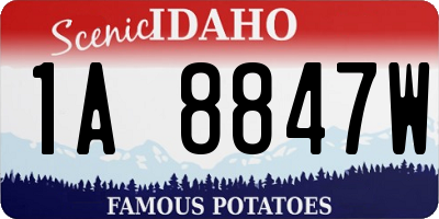 ID license plate 1A8847W