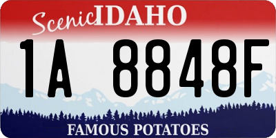 ID license plate 1A8848F