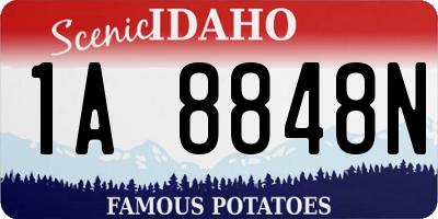 ID license plate 1A8848N