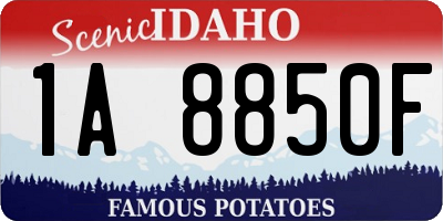 ID license plate 1A8850F