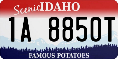 ID license plate 1A8850T