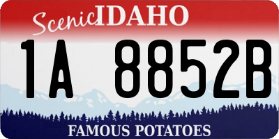 ID license plate 1A8852B