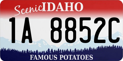 ID license plate 1A8852C