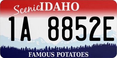ID license plate 1A8852E