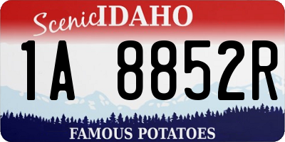 ID license plate 1A8852R