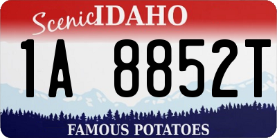 ID license plate 1A8852T