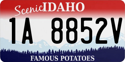 ID license plate 1A8852V