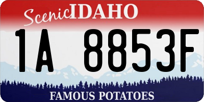 ID license plate 1A8853F