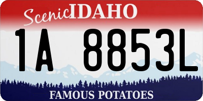 ID license plate 1A8853L