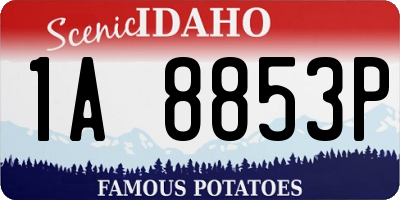 ID license plate 1A8853P