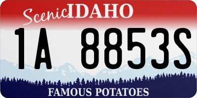 ID license plate 1A8853S