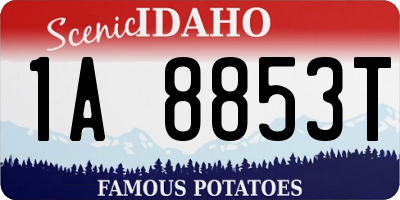 ID license plate 1A8853T