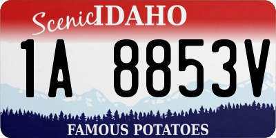 ID license plate 1A8853V