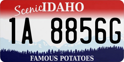 ID license plate 1A8856G