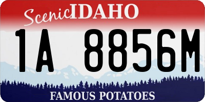 ID license plate 1A8856M