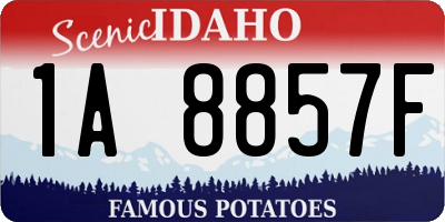ID license plate 1A8857F