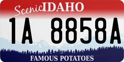 ID license plate 1A8858A