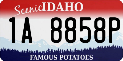 ID license plate 1A8858P