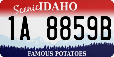 ID license plate 1A8859B