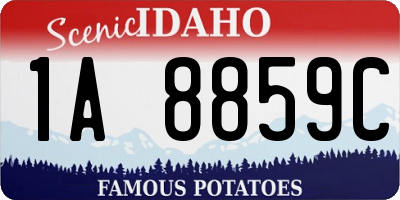 ID license plate 1A8859C