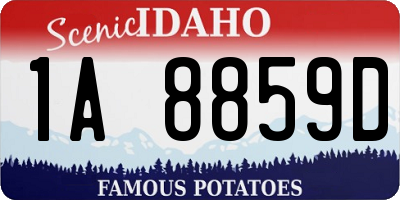 ID license plate 1A8859D