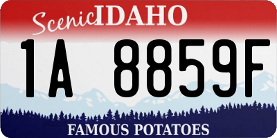 ID license plate 1A8859F