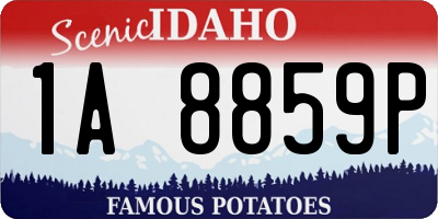ID license plate 1A8859P