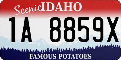 ID license plate 1A8859X