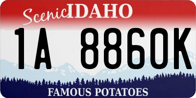 ID license plate 1A8860K
