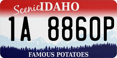 ID license plate 1A8860P