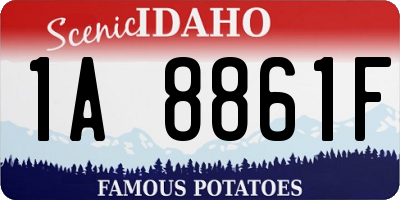 ID license plate 1A8861F