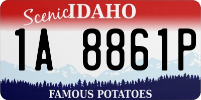 ID license plate 1A8861P
